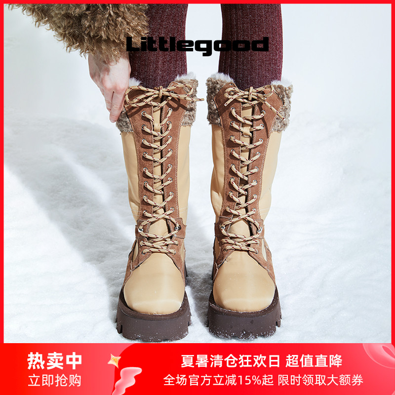【保暖系】littlegood复古雪地靴女新款厚底加绒百搭马丁靴