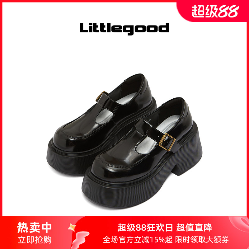 littlgood复古厚底玛丽珍鞋