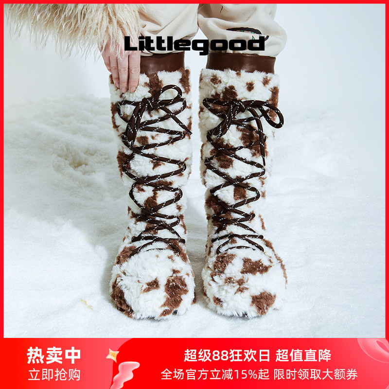 【保暖系】littlegood日系雪地靴女新款毛毛靴加绒冬季长筒靴