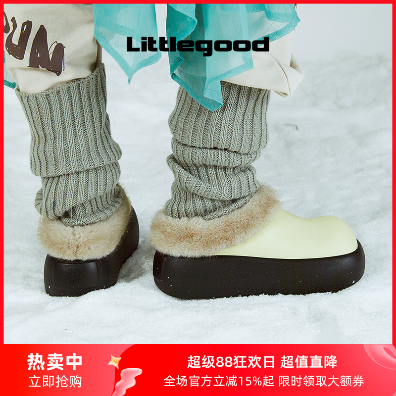 littlgood复古厚底雪地靴