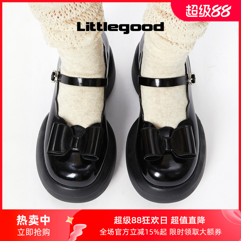 littlgood复古厚底玛丽珍鞋