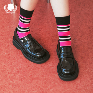 littlegood日系乐福鞋女2023秋季新款小众设计少女百搭小皮鞋