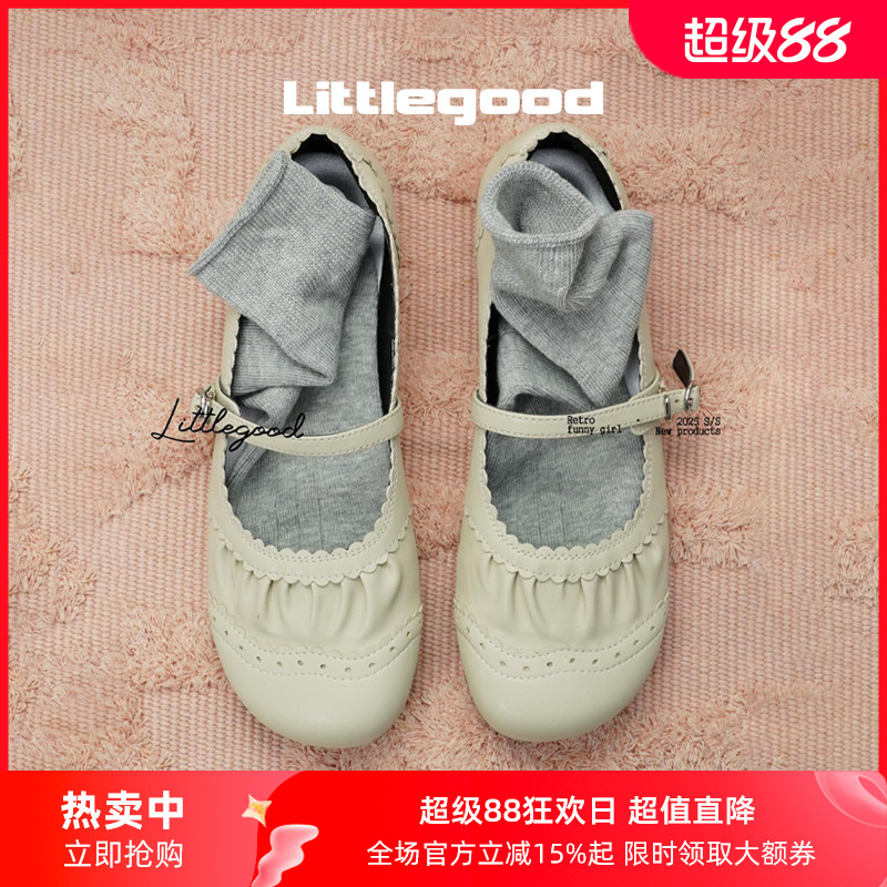 littlegood日系复古玛丽珍鞋