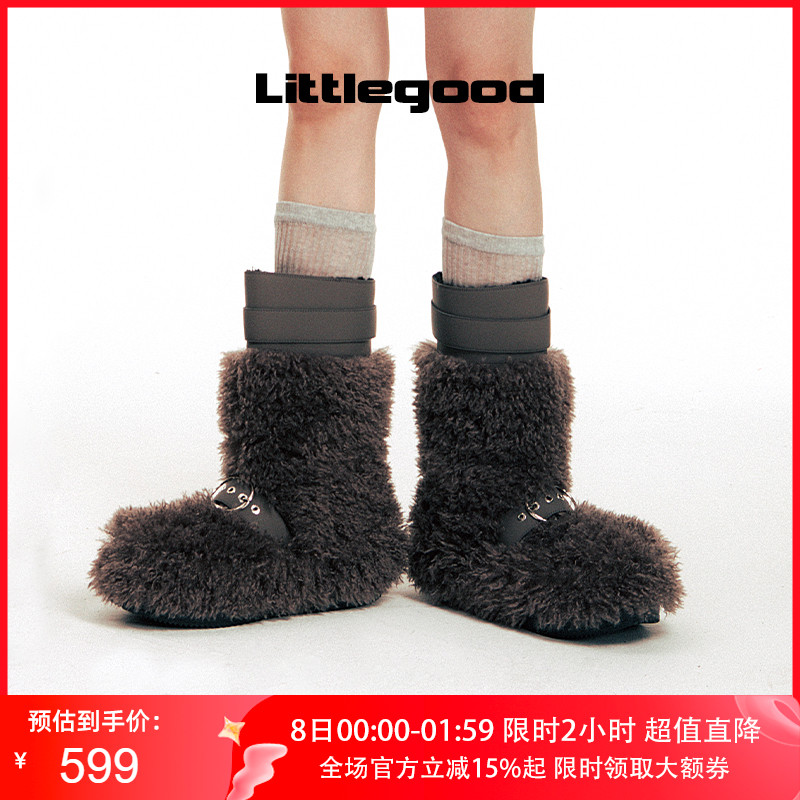 littlegood日系毛毛雪地靴