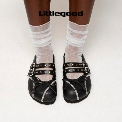 【新品推荐】littlegood甜酷双扣包头拖鞋女2026夏季新款后空鞋