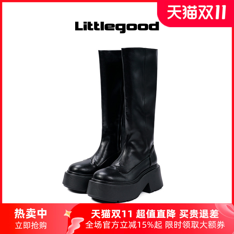 littlegood复古厚底马丁靴