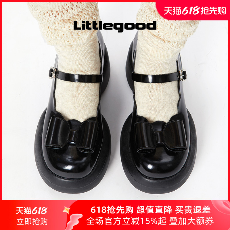 littlgood复古厚底玛丽珍鞋