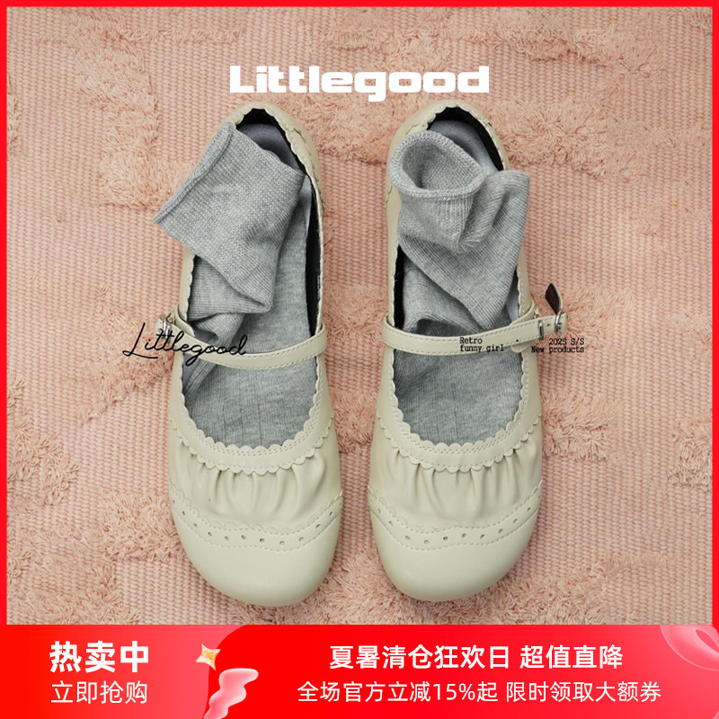 littlegood日系复古玛丽珍鞋