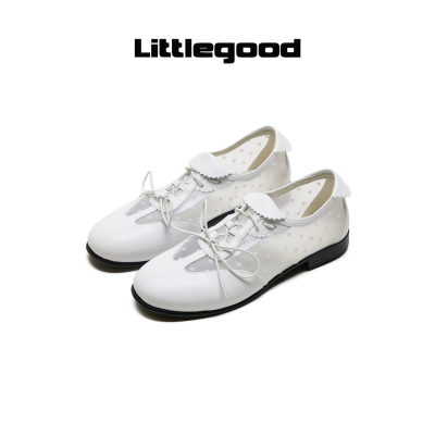 【新品推荐】littlegood网纱透气德训鞋女2026夏季新款百搭浅口鞋