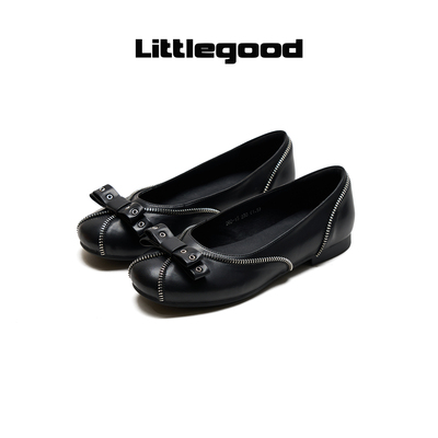 【新品推荐】littlegood甜酷蝴蝶结浅口鞋女2026夏季新款通勤百搭