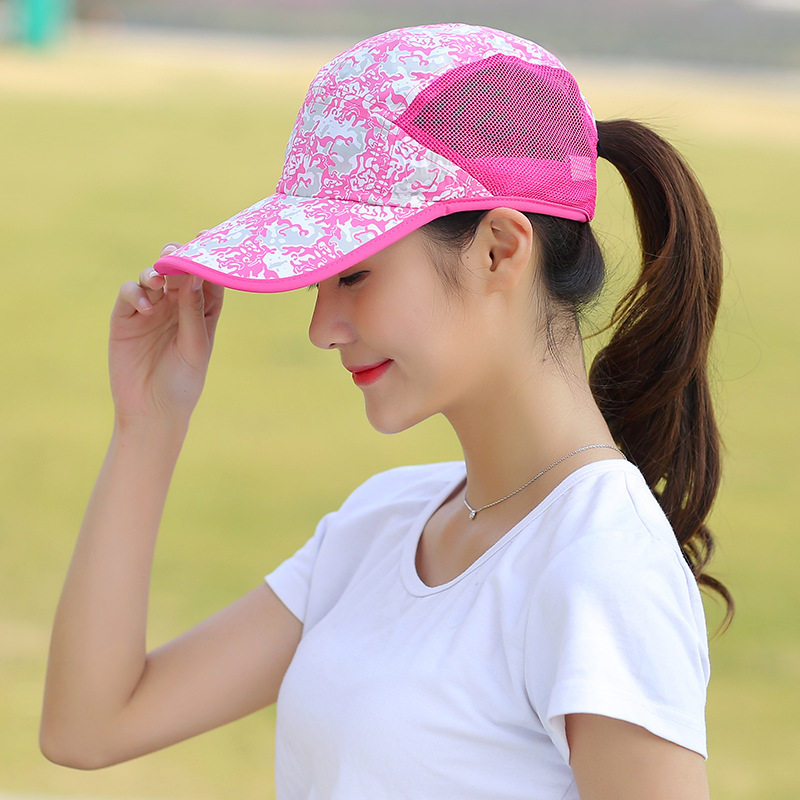 防晒面罩护脸帽子女夏季骑行头套遮脸罩骑电动车遮阳帽速干棒球帽