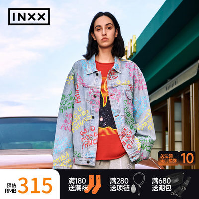 【INXX】Standby 新品宽松休闲字母印花牛仔外套情侣XMD4145134