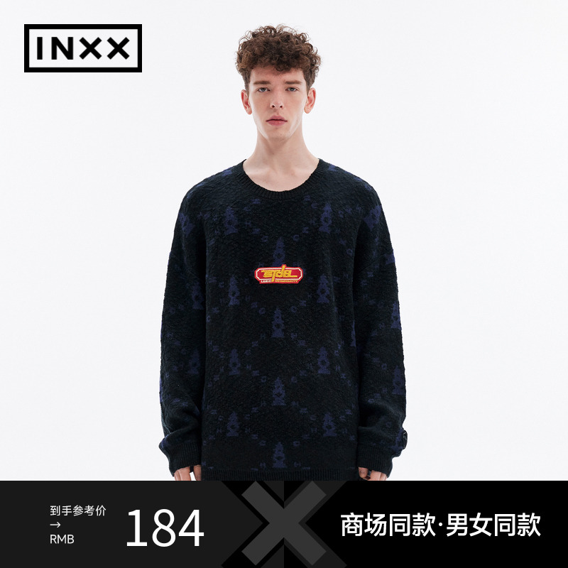 【INXX】Stand by潮牌22冬新品开衫针织衫情侣XMC4061714