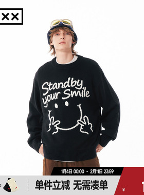 【INXX】Standby潮牌新品撞色提花针织衫男女同款毛衣XME3061393