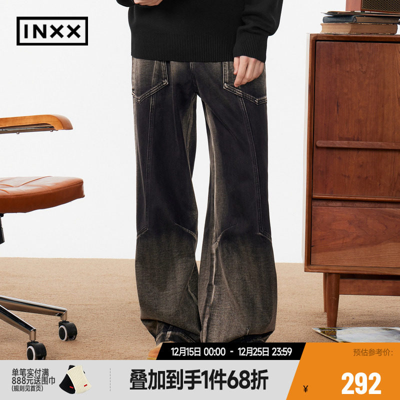 【INXX】Standby 潮牌冬新品复古渐变水洗设计牛仔长裤XME4221435