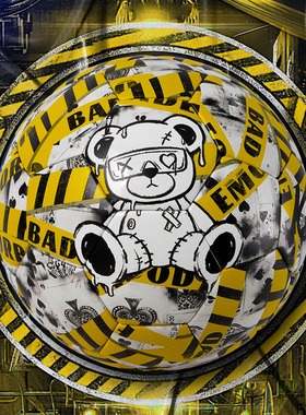 狂迷足球emo熊高颜值定制刻字正品生日礼物5号球中考学生专用耐磨