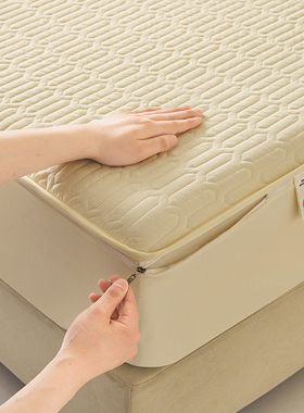 a类六面全包成套床单单张水洗棉质床罩防滑床单绗缝床垫套席梦思