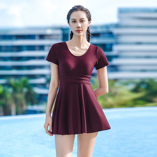 泳衣女款泡温泉大码胖mm200斤连体裙式2025新款宽松遮肚显瘦保守