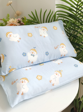 A类婴儿级双层纱枕套30*50 全棉单人纯棉柔软纱布枕头套卡通40*60