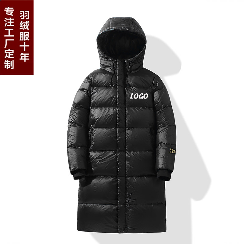 学生羽绒服中戏校服男女中长款过膝艺考团体定制LOGO印图字工作服