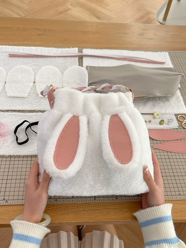 Бархатная барсетка, вязаная сумка ручной работы, набор материалов, сумка на одно плечо, «сделай сам», год кролика, подарок на день рождения