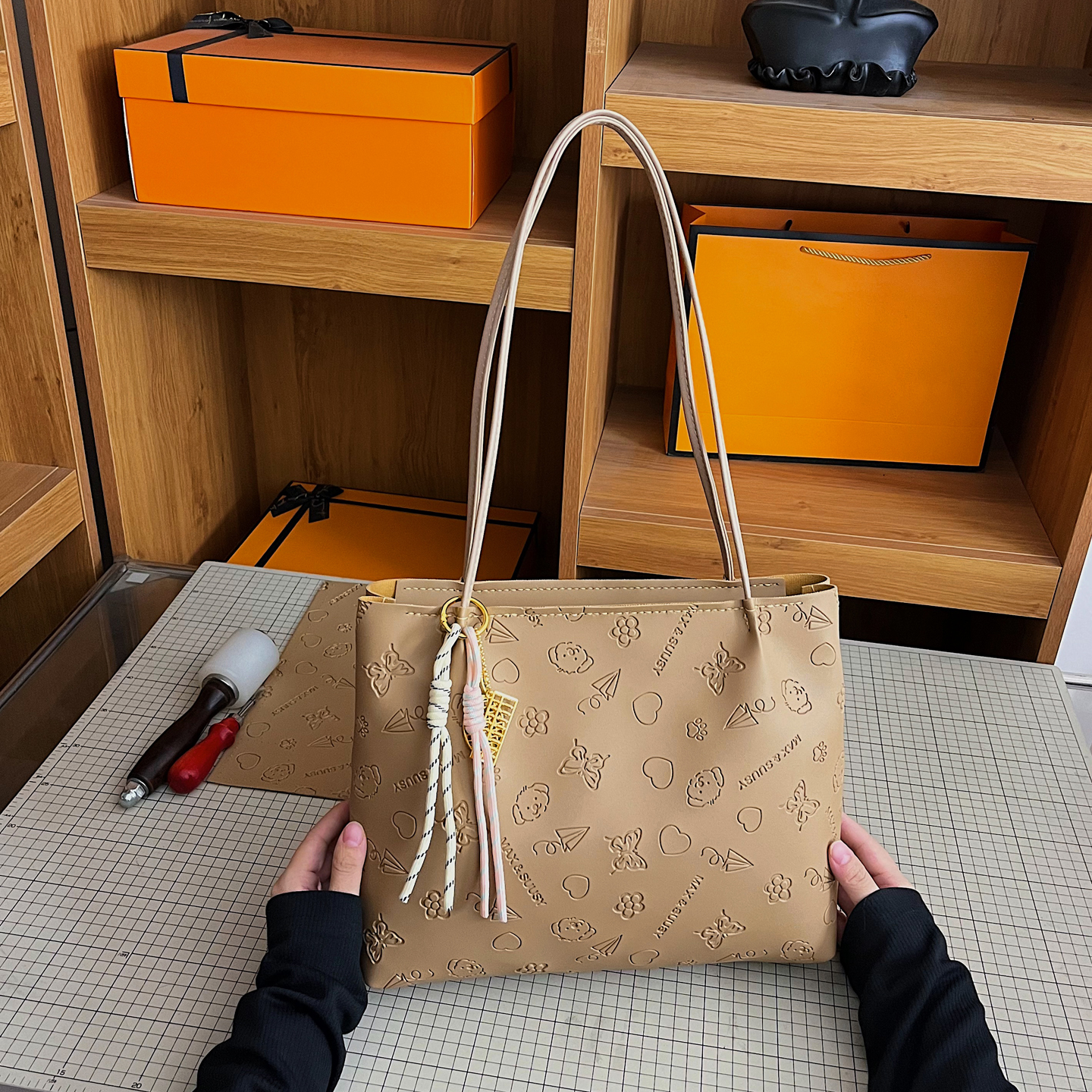 diy手工编织托特包大容量材料包