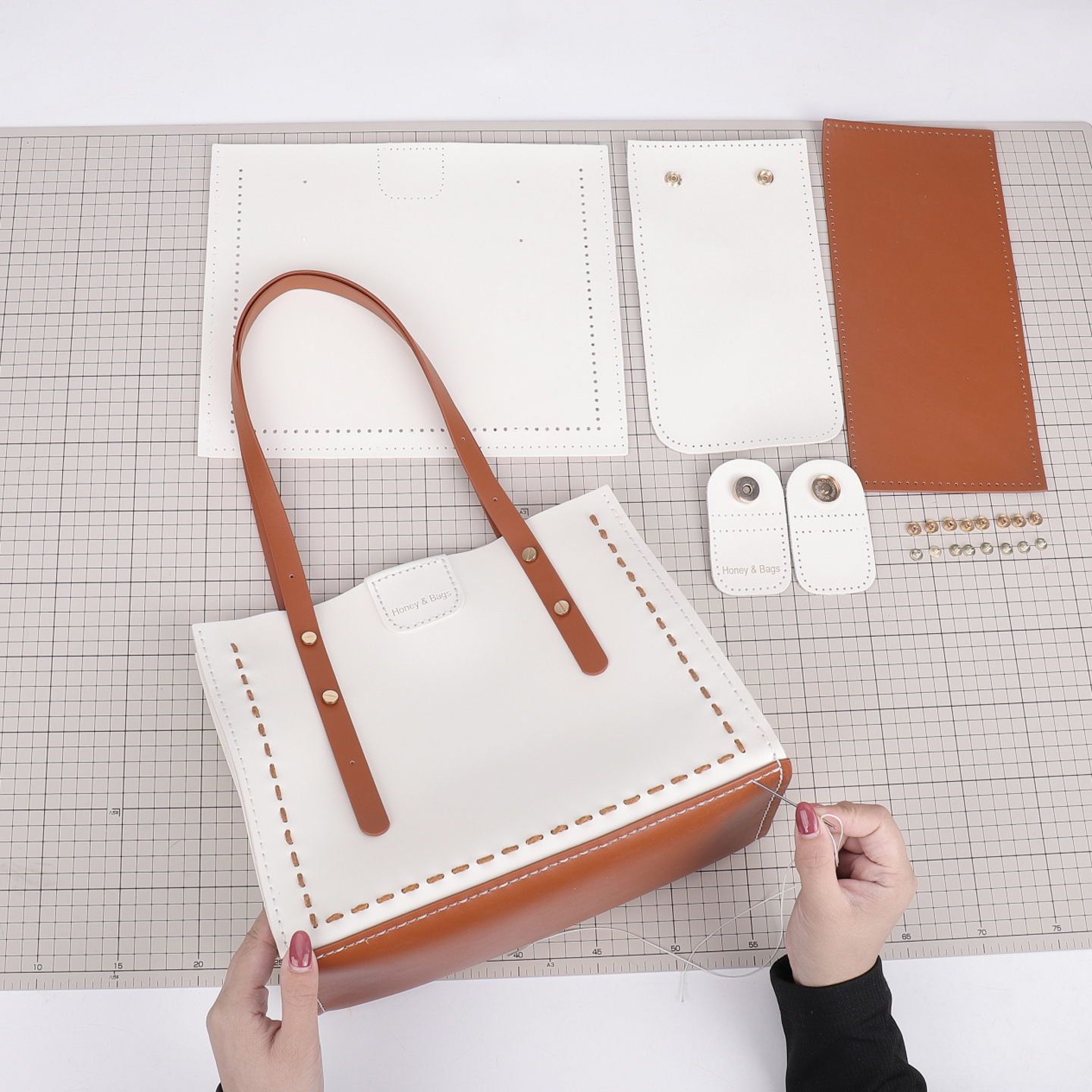 托特包diy手工编织包包自制材料