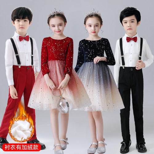 元旦儿童合唱演出服舞蹈蓬蓬裙