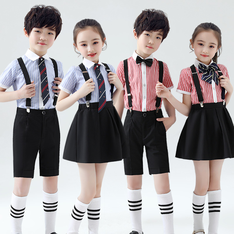六一男童背带裤演出服主持人朗诵