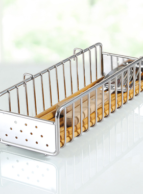 304不锈钢筷笼家用消毒柜筷子篮平放筷子收纳盒挂式沥水篮筷子架
