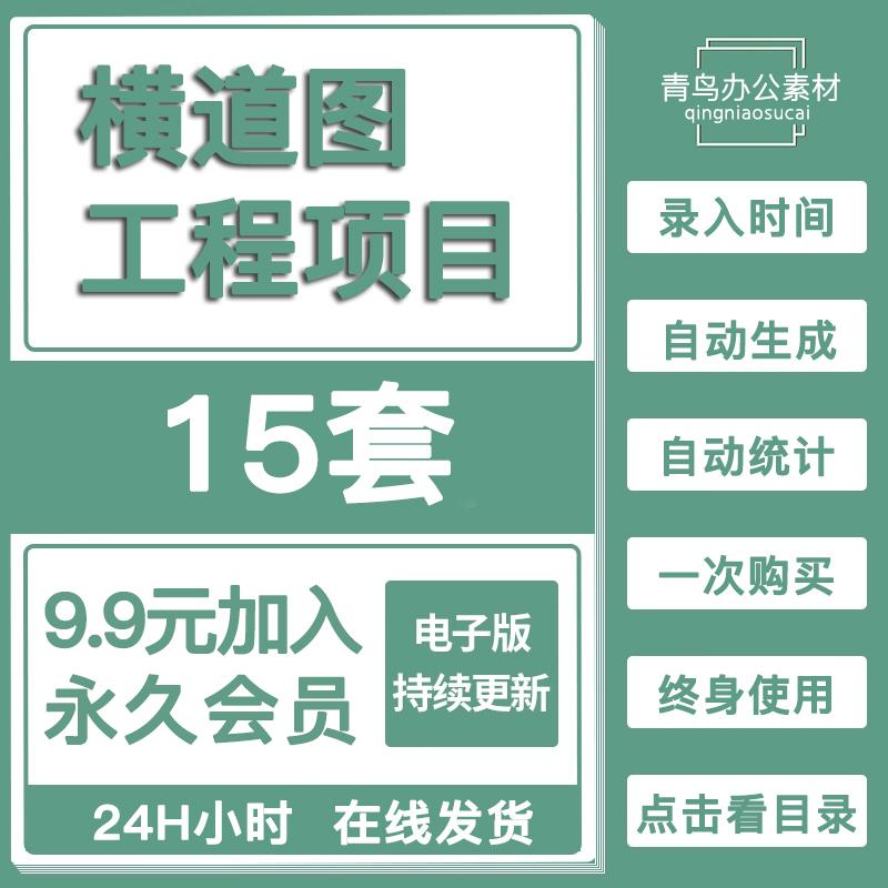 Excel建筑工程施工进度横道图自动生成项目计划表甘特图软件模板