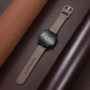适用华为手表gt5表带雅致gt4表带真皮watch3pro荣耀运动magic2三星gears3真牛皮智能小米时尚color华米1代2代