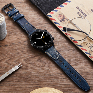 GT4 pro复古小牛皮表带GT5真皮watch3pro new手表46mm男款 22配件 适用华为GT6 GT1运动荣耀magic2非原装