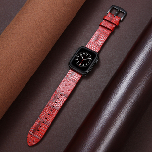 适用苹果手表iwatch10表带applewatch9代真皮apple watch8手表带series7皮质男女46mm/45头层牛皮Ultra2表带