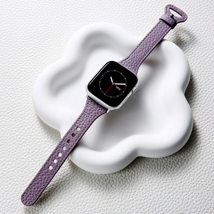 适用iwatch10表带applewatch9苹果S8夏S7个性 6代SE手表5真皮4小众细S8女生46mm高级ultra智能iPhonewatch运动
