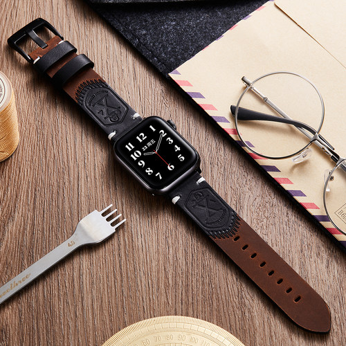 索柯适用苹果iwatch手表真皮表带