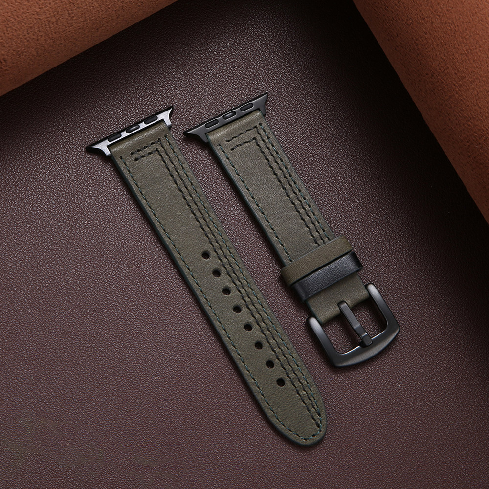 SUITABLE FOR IWATCH10 9 8 7 6SE STRAP APPLE WATCH5 LEATHER STRAP APPLE MALE AND FEMALE IWATCH ULTRA2 UNIVERSAL 38MM42SERIES7 TRENDY NEW BREATHABLE 41MM45