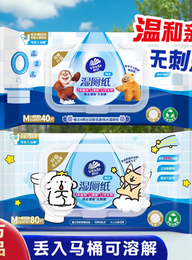 维达湿厕纸湿巾便携擦成人屁屁清洁可冲马桶洁厕所为如湿纸巾家用