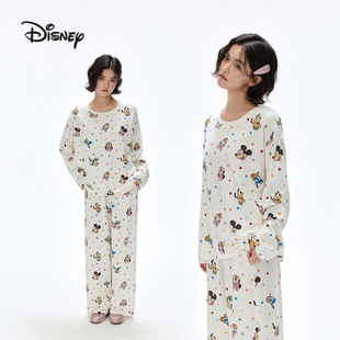 迪士尼莫代尔棉可外穿卡通可爱套头长袖 女春秋 睡衣家居服两件套装