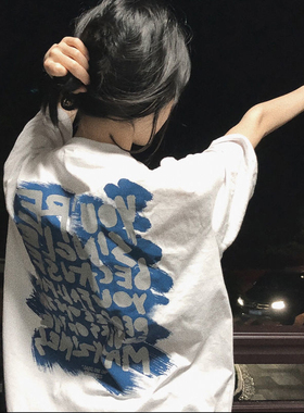 春夏季美式复古白色短袖T恤女2026新款宽松纯棉高街洋气半袖上衣