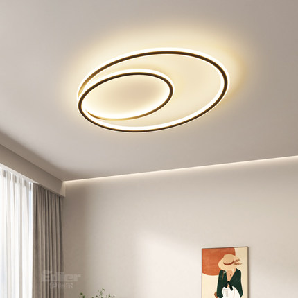 卧室主灯现代简约个性温馨主卧书房led护眼吸顶灯椭圆形餐厅灯具