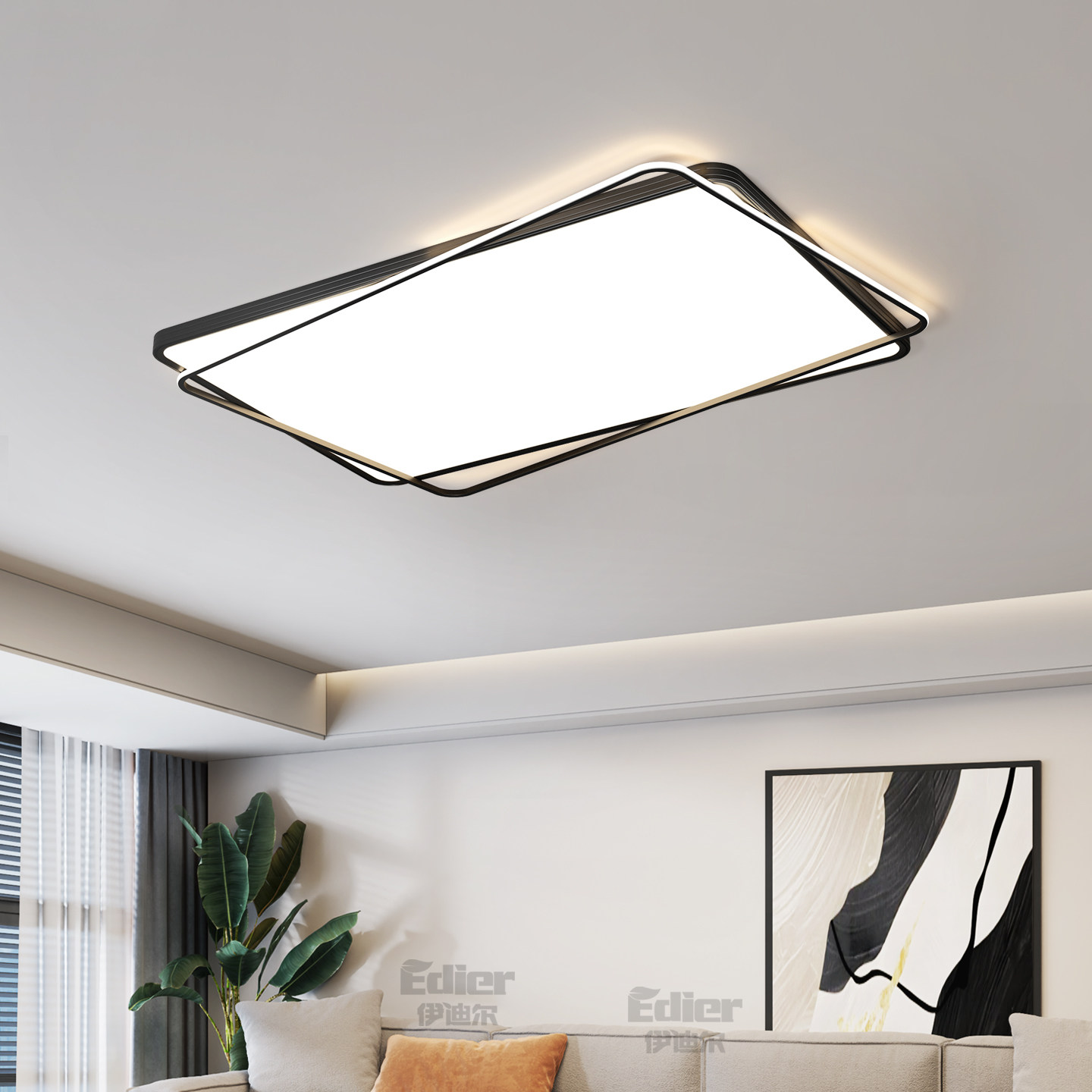 现代简约客厅吸顶灯大气全光谱护眼房间卧室家用灯具创意几何LED,家装灯饰光源,客厅吸顶灯,淘宝优惠券,粉丝福利购,淘宝优惠卷