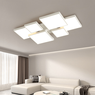 客厅灯吸顶灯简约现代大气长方形大厅主灯餐厅书房卧室中山灯具