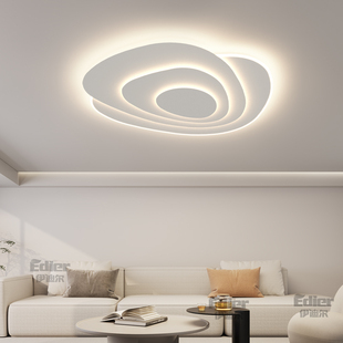 2025新款 客厅主灯创意椭圆形灯具极简艺术大厅吸顶灯设计感护眼灯