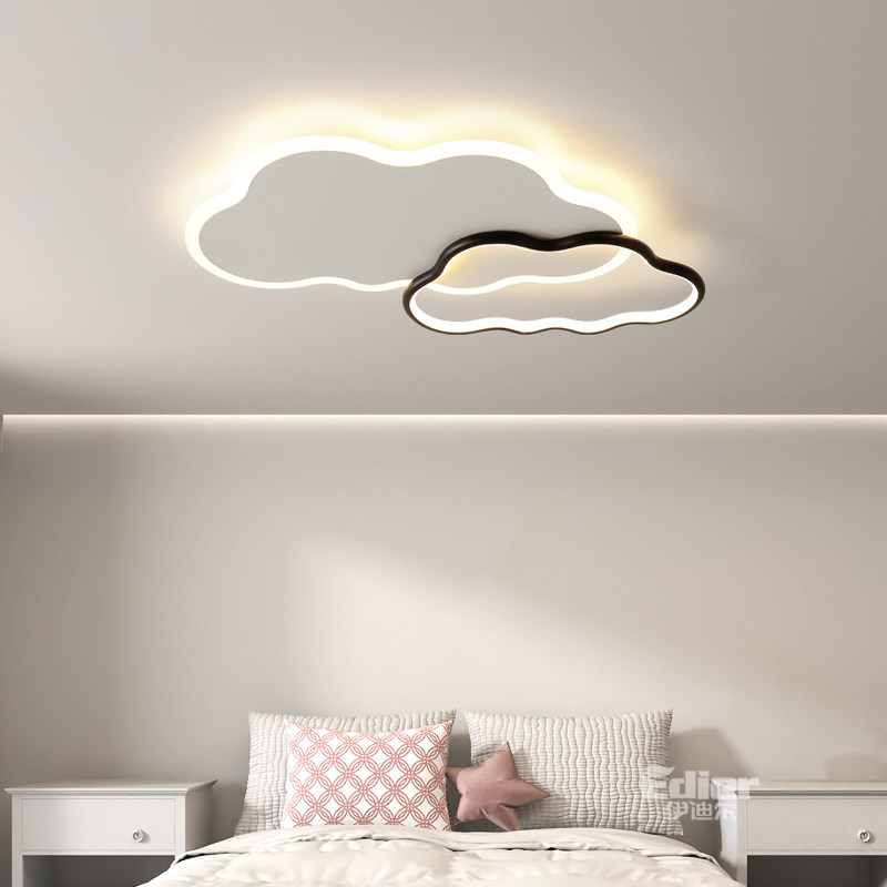 儿童房灯 创意个性云朵温馨女孩卧室书房led吸顶灯男孩房中山灯具
