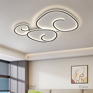 现代简约云朵客厅大灯2025新款 极简北欧家用卧室房间全光谱吸顶灯
