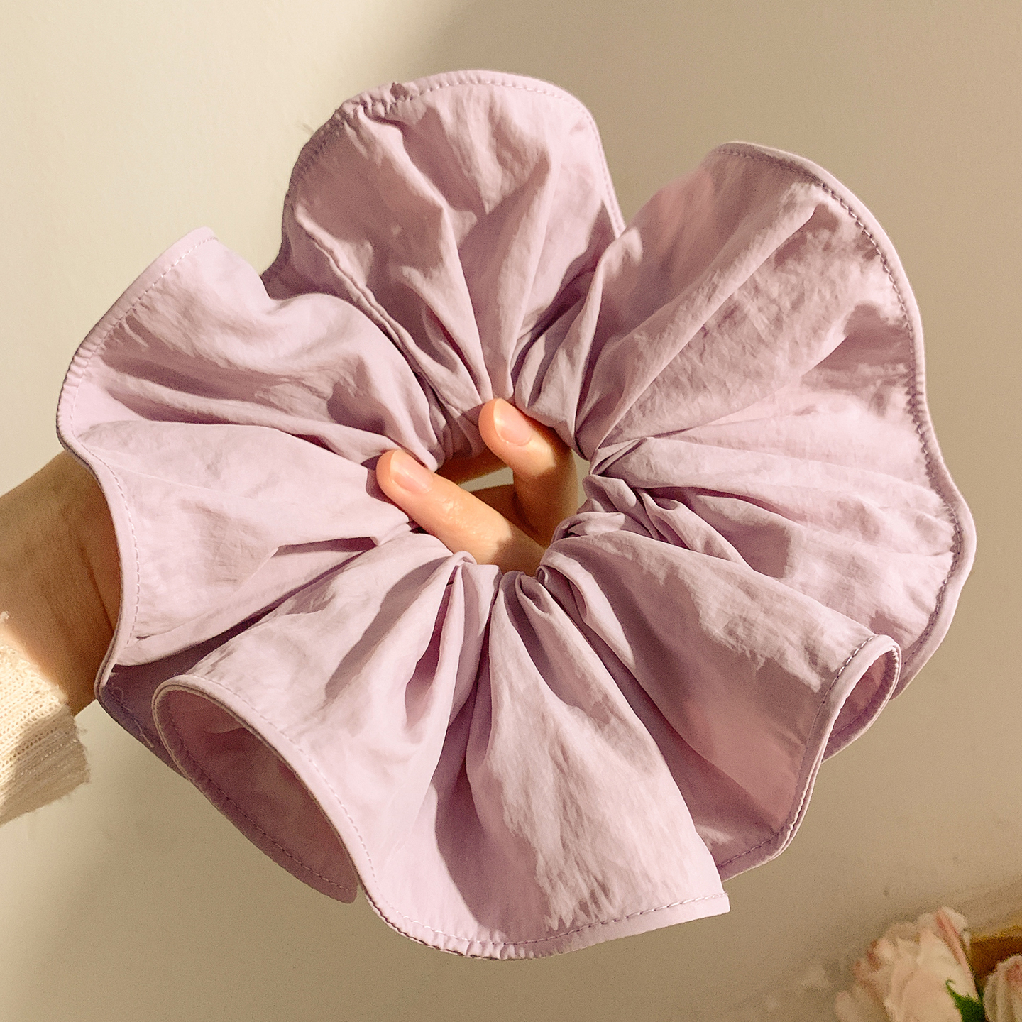 韩系紫色气质大肠发圈女高级感