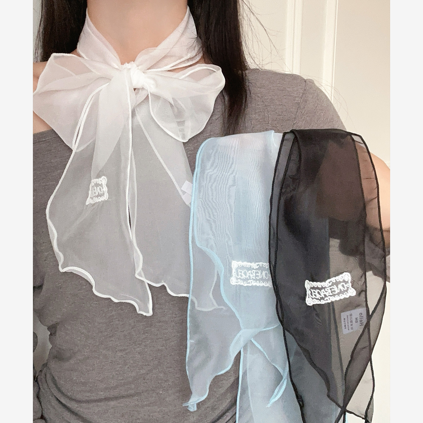 韩系纯色薄款长条丝巾女氛围感时尚系脖领巾百搭飘带绑发发带配饰,服饰配件/皮带/帽子/围巾,围巾/丝巾/披肩,淘宝优惠券,粉丝福利购,淘宝优惠卷