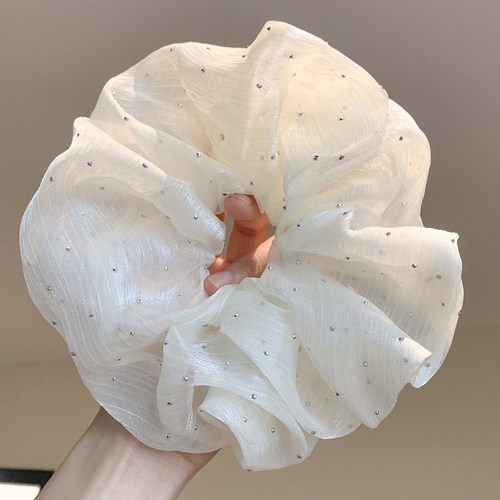 法式水钻满天星大肠发圈女高级感