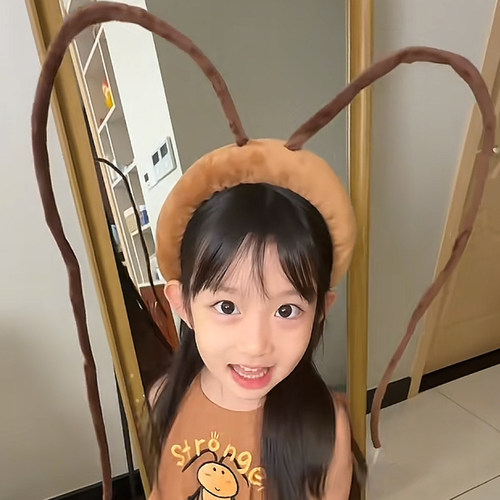 可爱搞怪双马尾蟑螂发箍女高颅顶